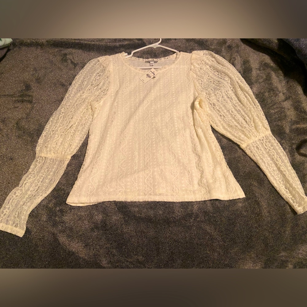 Express bell-sleeve lace blouse. NWT